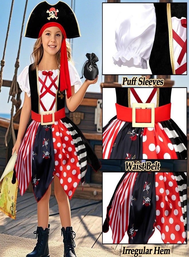 G.C 15 Pcs Kids Pirate Costume Dress Girls Toddler Pirate Accessories Hat Toys Halloween Cosplay Role Play Birthday Gift - Image 3